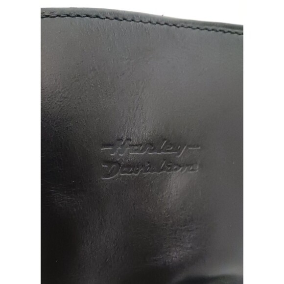 Harley Davidson Hustin 95354 Blk Leather Harness Moto Boot Square Toe  US12 - Picture 6 of 14